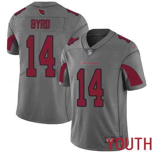 Arizona Cardinals Limited Silver Youth Damiere Byrd Jersey NFL Football #14 Inverted Legend